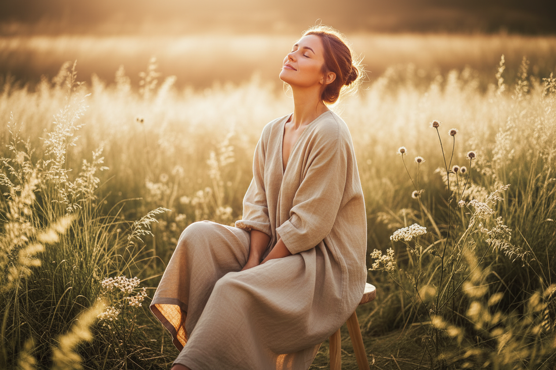 Moeder geniet van rustig moment met koffie in zacht ochtendlicht